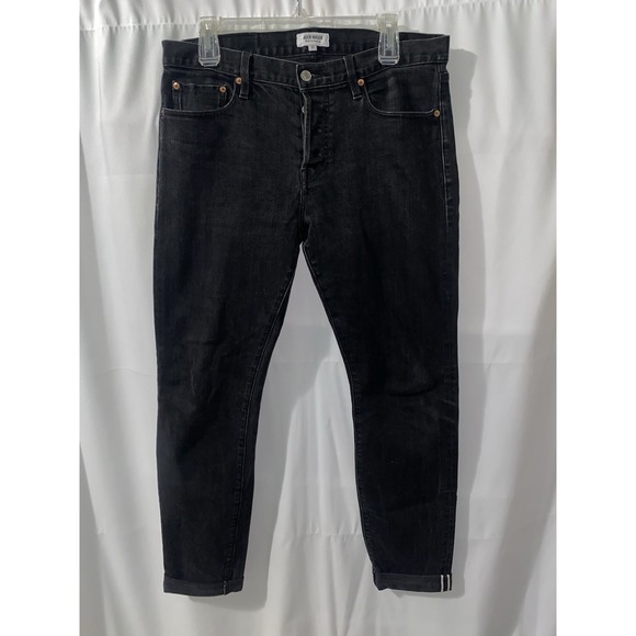 Buck Mason Selvedge Jeans Denim Black Mens 33x32 Slim Fit Made USA - Picture 1 of 4